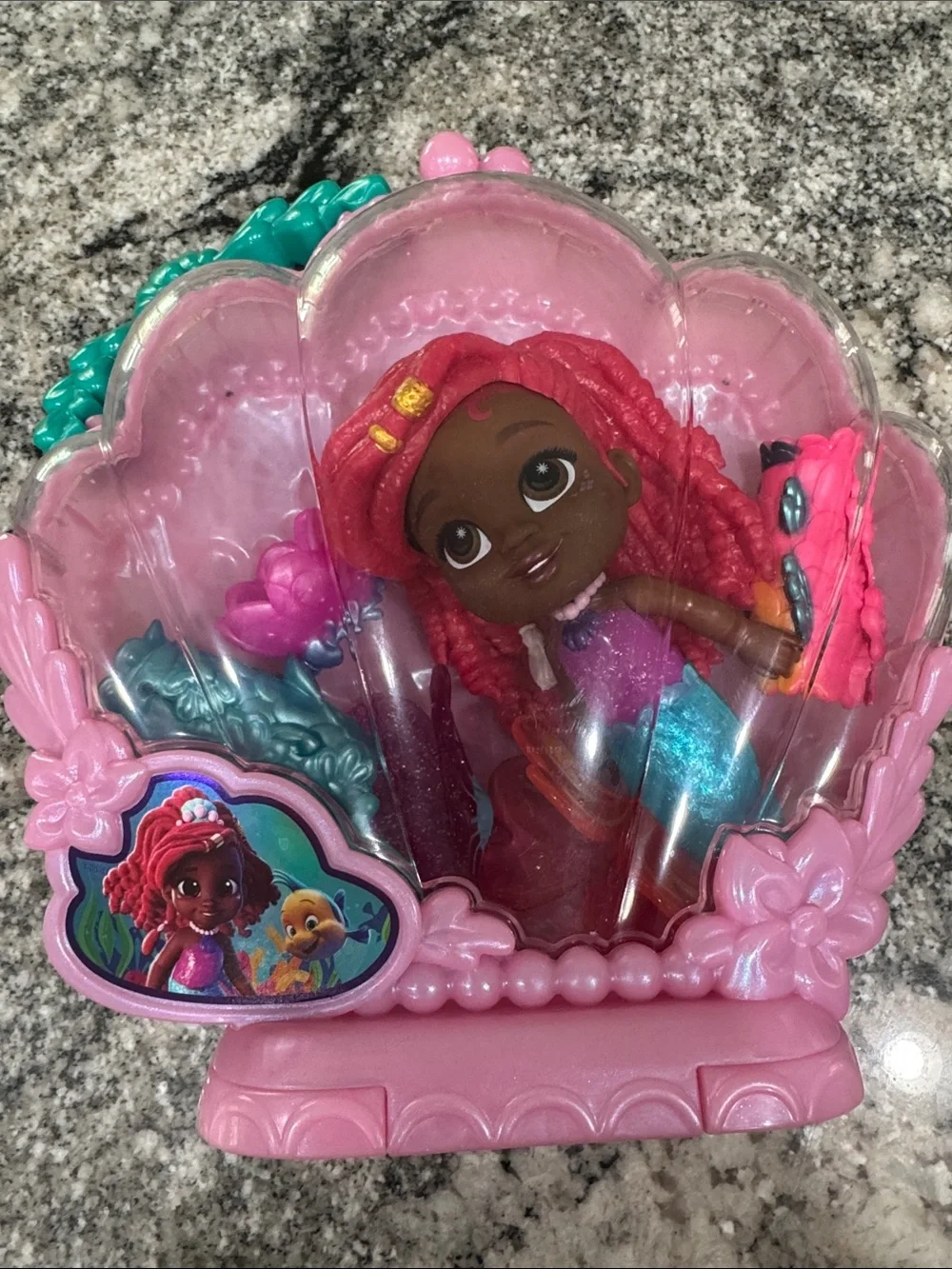 Disney Pink & Teal Mini Mermaid Doll with Colorful Outfit Pieces